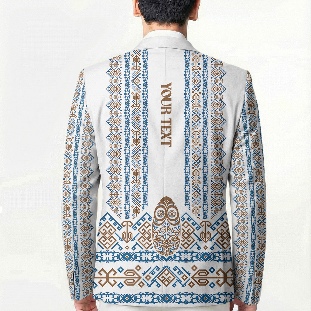 Personalised Papua New Guinea Bird Ethnic Blazer Papuan Batik Inspired Pattern