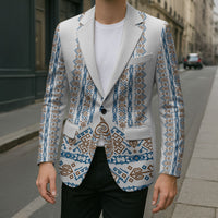 Personalised Papua New Guinea Bird Ethnic Blazer Papuan Batik Inspired Pattern