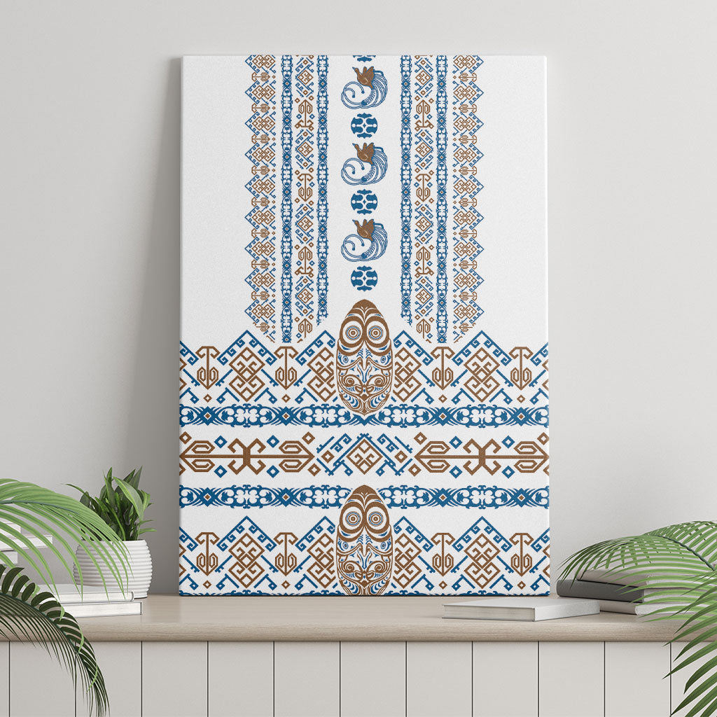 Papua New Guinea Bird Ethnic Canvas Wall Art Papuan Batik Inspired Pattern