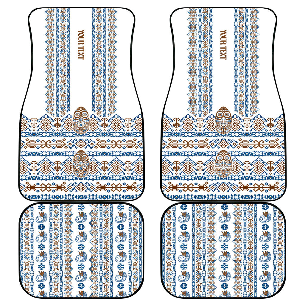 Personalised Papua New Guinea Bird Ethnic Car Mats Papuan Batik Inspired Pattern