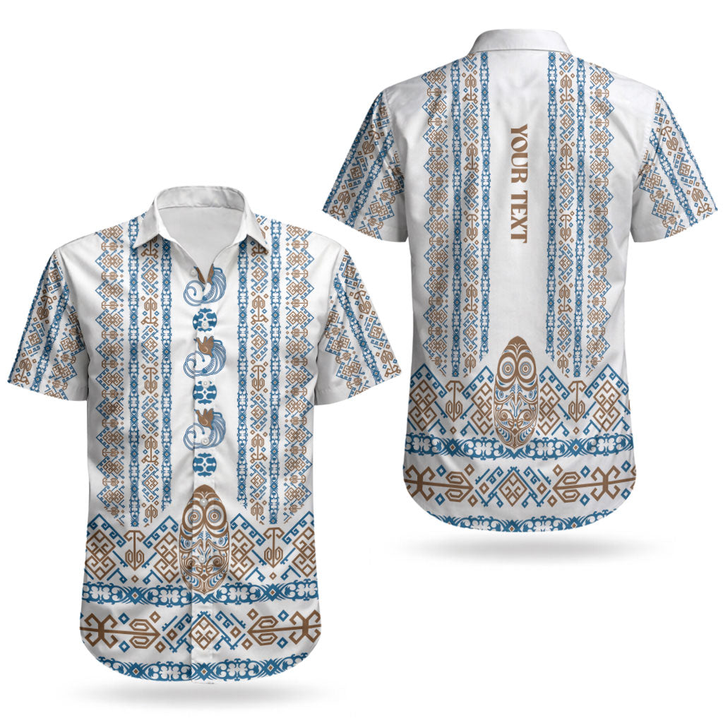 Personalised Papua New Guinea Bird Ethnic Couples Matching Mermaid Dress and Hawaiian Shirt Papuan Batik Inspired Pattern