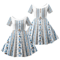 Personalised Papua New Guinea Bird Ethnic Family Matching Mermaid Dress and Hawaiian Shirt Papuan Batik Inspired Pattern