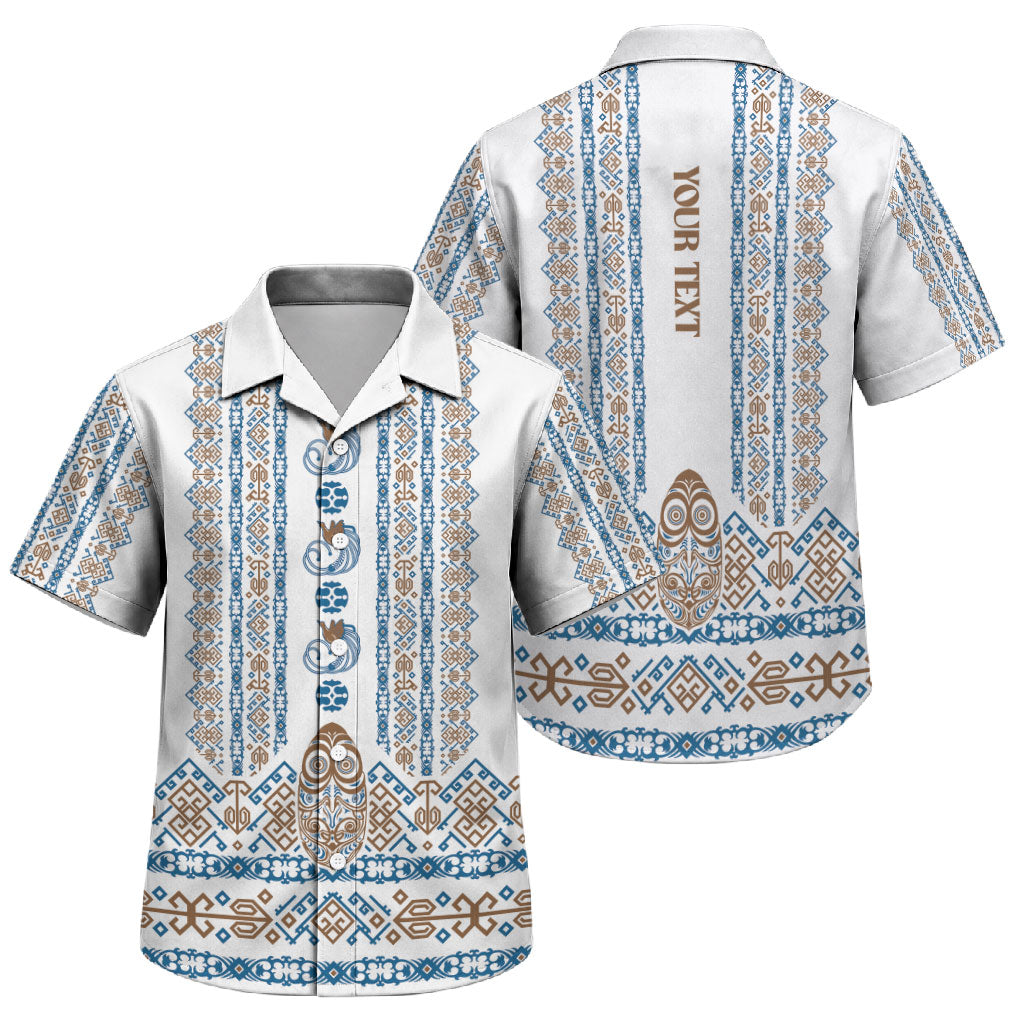 Personalised Papua New Guinea Bird Ethnic Family Matching Mermaid Dress and Hawaiian Shirt Papuan Batik Inspired Pattern
