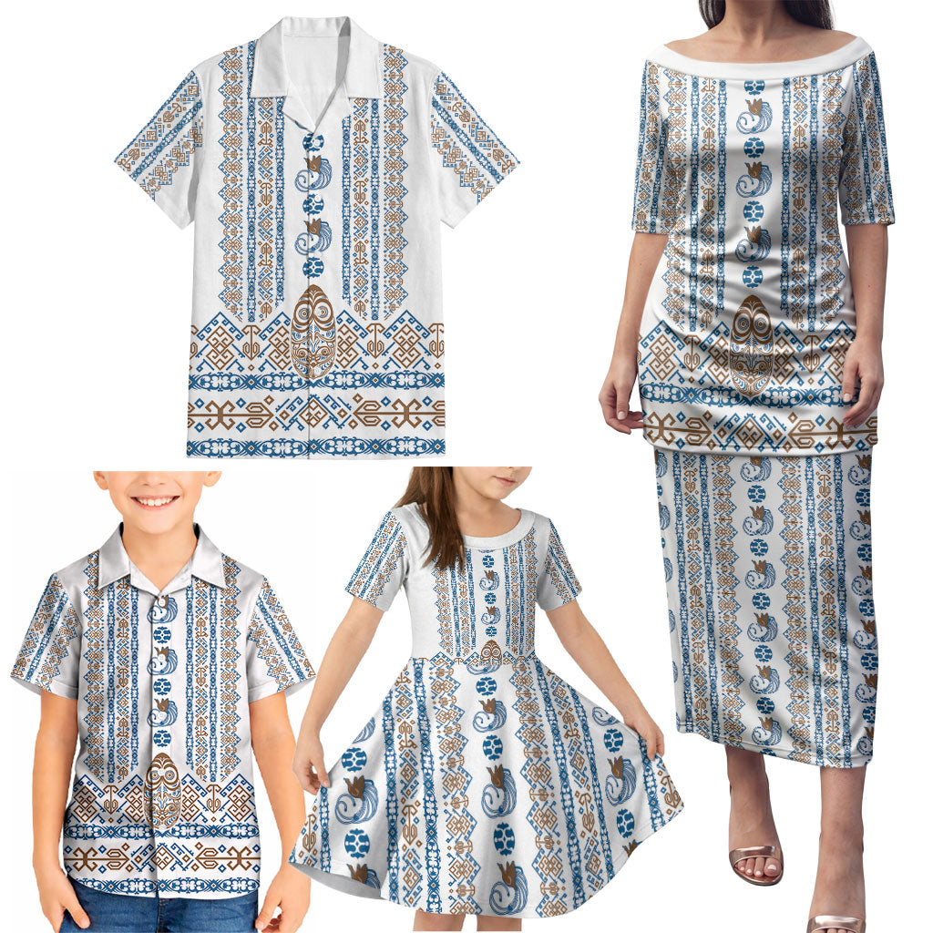 Personalised Papua New Guinea Bird Ethnic Family Matching Puletasi and Hawaiian Shirt Papuan Batik Inspired Pattern LT9 - Polynesian Pride
