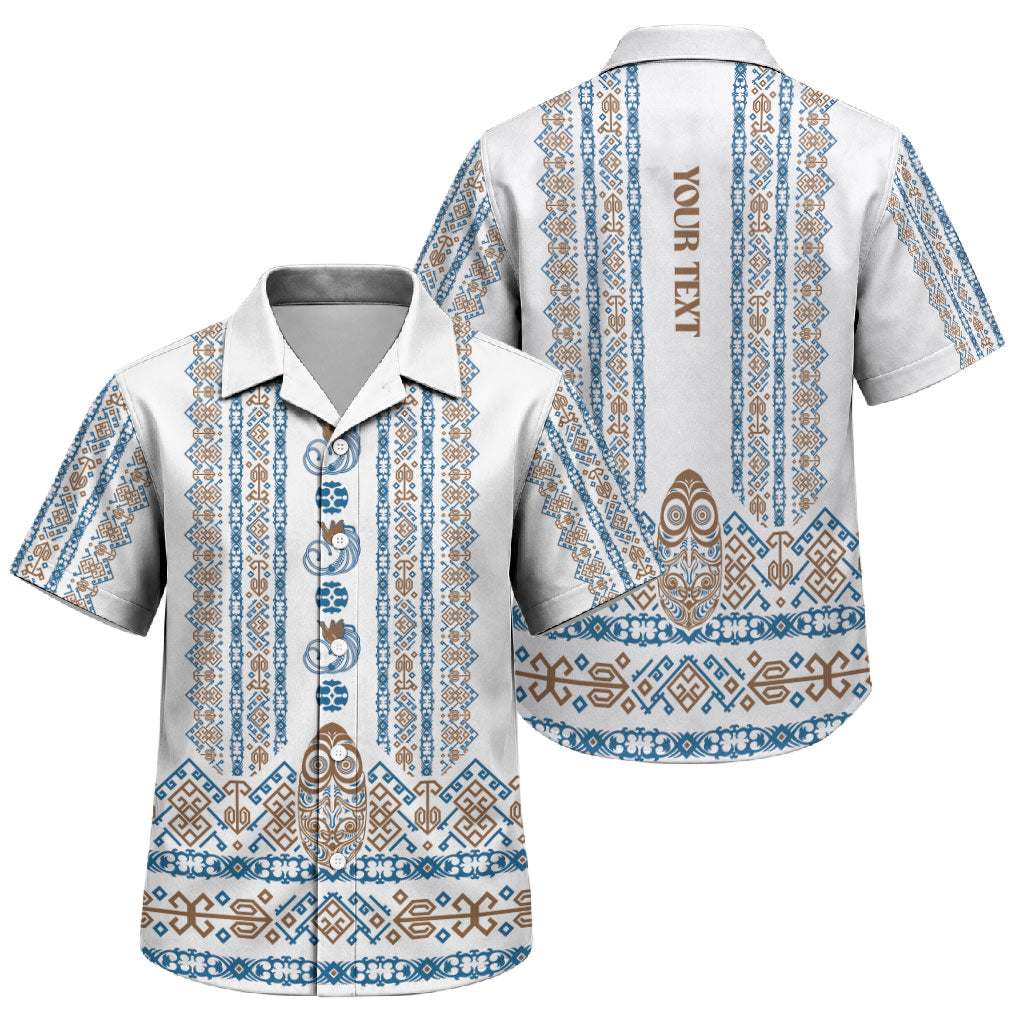 Personalised Papua New Guinea Bird Ethnic Family Matching Short Sleeve Bodycon Dress and Hawaiian Shirt Papuan Batik Inspired Pattern
