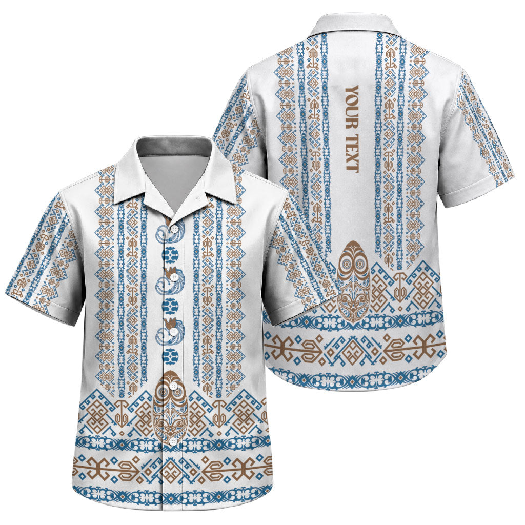 Personalised Papua New Guinea Bird Ethnic Family Matching Summer Maxi Dress and Hawaiian Shirt Papuan Batik Inspired Pattern