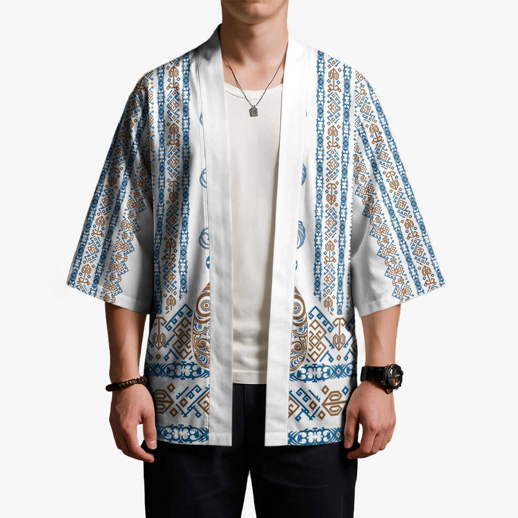 Personalised Papua New Guinea Bird Ethnic Kimono Papuan Batik Inspired Pattern