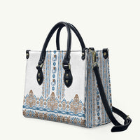 Papua New Guinea Bird Ethnic Leather Bag Papuan Batik Inspired Pattern