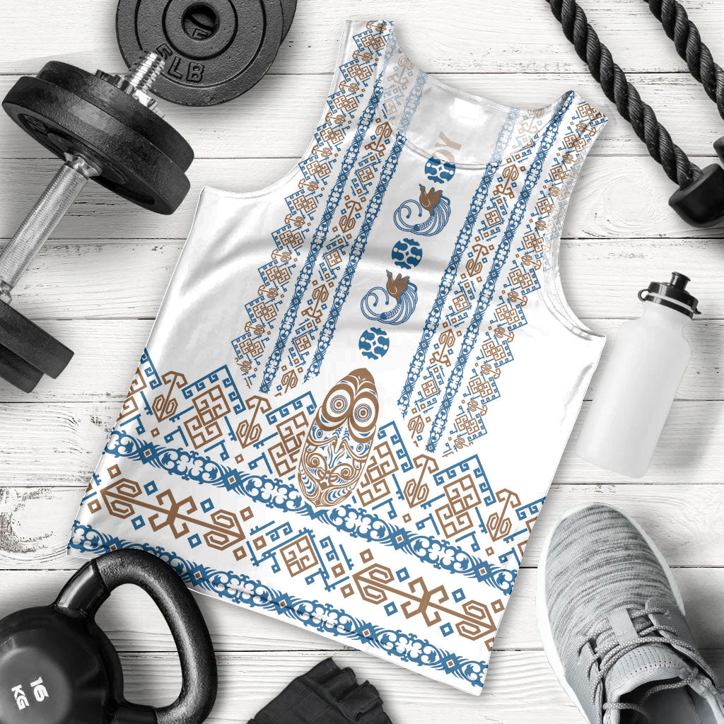 Personalised Papua New Guinea Bird Ethnic Men Tank Top Papuan Batik Inspired Pattern