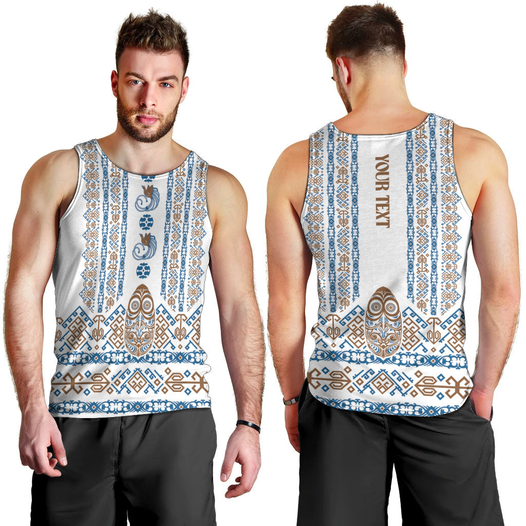 Personalised Papua New Guinea Bird Ethnic Men Tank Top Papuan Batik Inspired Pattern