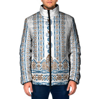 Personalised Papua New Guinea Bird Ethnic Padded Jacket Papuan Batik Inspired Pattern
