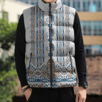 Personalised Papua New Guinea Bird Ethnic Sleeveless Puffer Jacket Papuan Batik Inspired Pattern