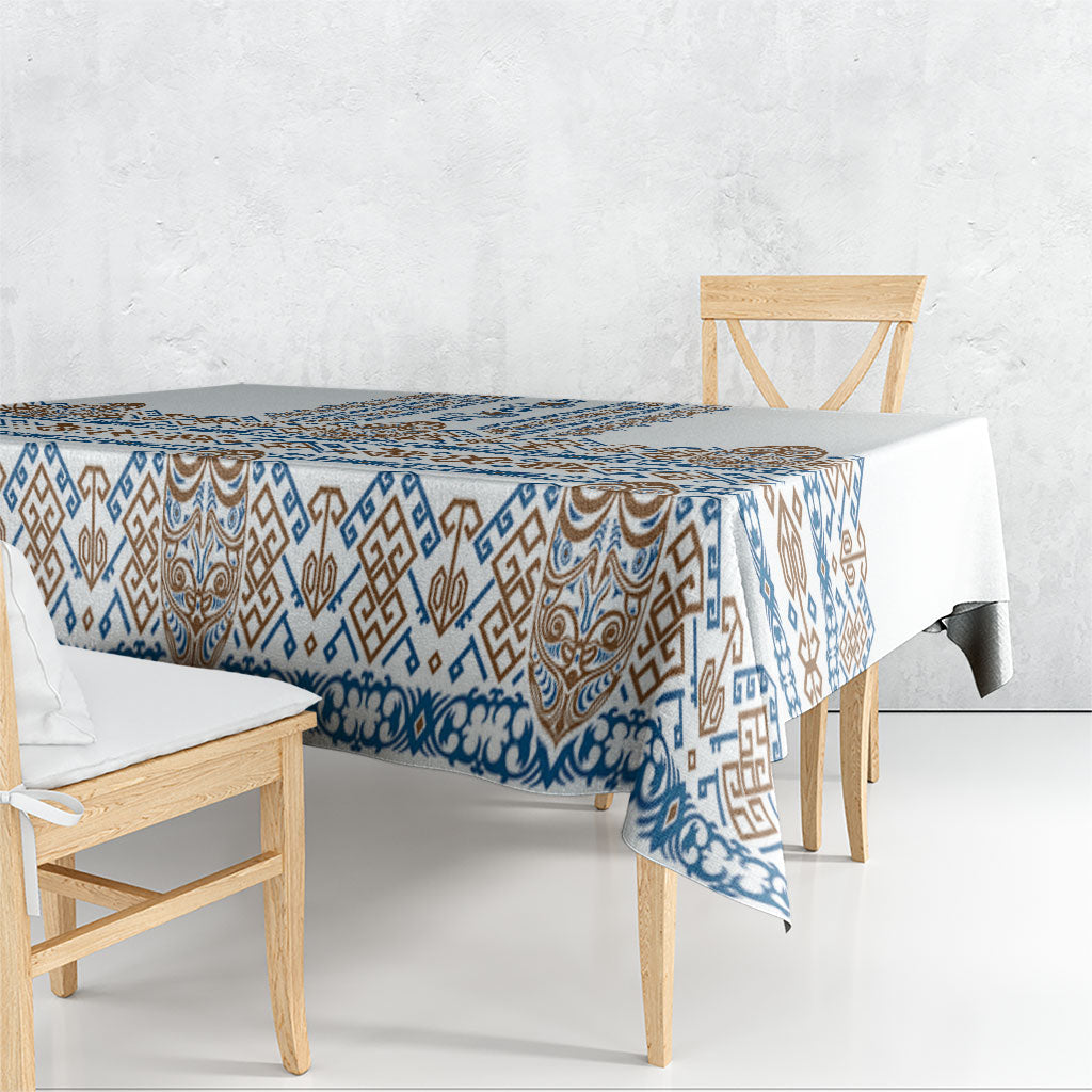 Papua New Guinea Bird Ethnic Tablecloth Papuan Batik Inspired Pattern