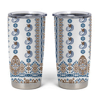 Papua New Guinea Bird Ethnic Tumbler Cup Papuan Batik Inspired Pattern