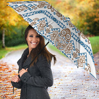 Papua New Guinea Bird Ethnic Umbrella Papuan Batik Inspired Pattern