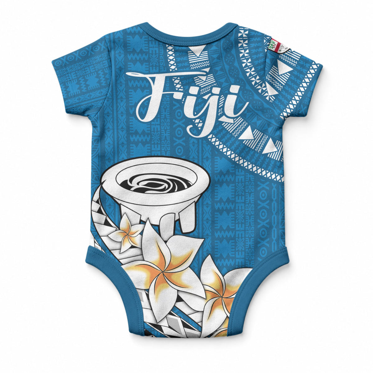 Bula Fiji Baby Onesie Kava Bowl Tapa Tribal LT9 - Polynesian Pride