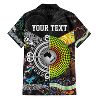 Personalised New Zealand and Australia Family Matching Puletasi and Hawaiian Shirt Maori Mix Aboriginal Art Style LT9 - Polynesian Pride