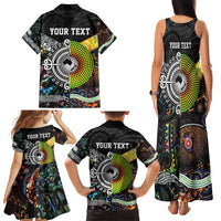 Personalised New Zealand and Australia Family Matching Tank Maxi Dress and Hawaiian Shirt Maori Mix Aboriginal Art Style LT9 - Polynesian Pride