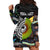 New Zealand and Australia Hoodie Dress Maori Mix Aboriginal Art Style