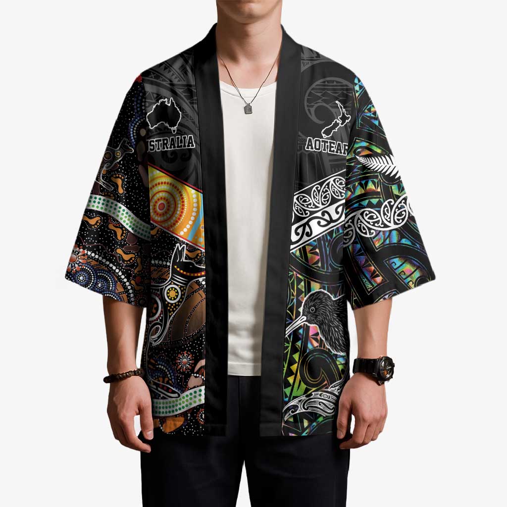 Australia New Zealand Personalised Kimono Maori Aboriginal Art Style - Polynesian Pride