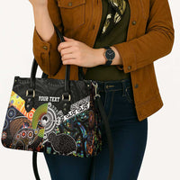 Australia New Zealand Personalised Leather Bag Maori Aboriginal Art Style - Polynesian Pride