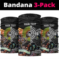 Australia New Zealand Personalised Neck Gaiter Maori Aboriginal Art Style LT9 package One Size: 25*50cm Black - Polynesian Pride