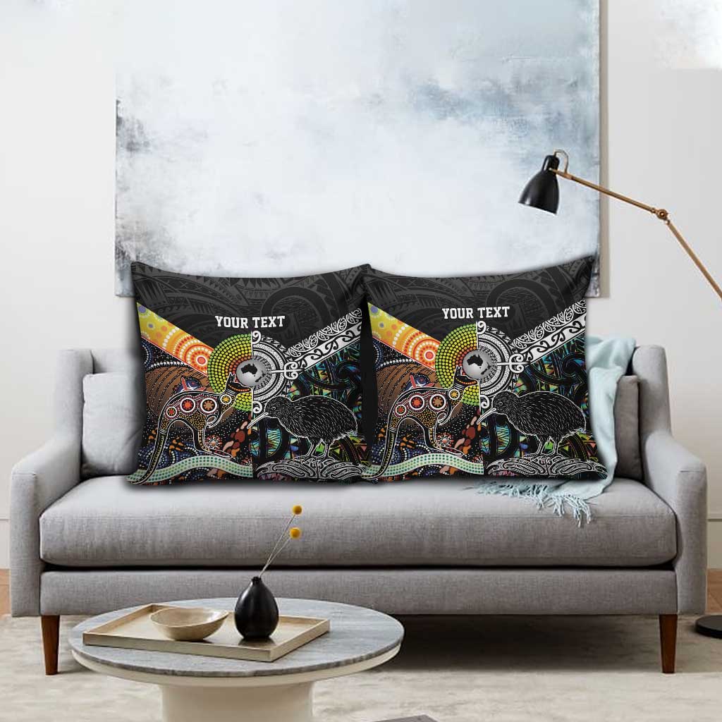 Australia New Zealand Personalised Pillow Cover Maori Aboriginal Art Style - Polynesian Pride