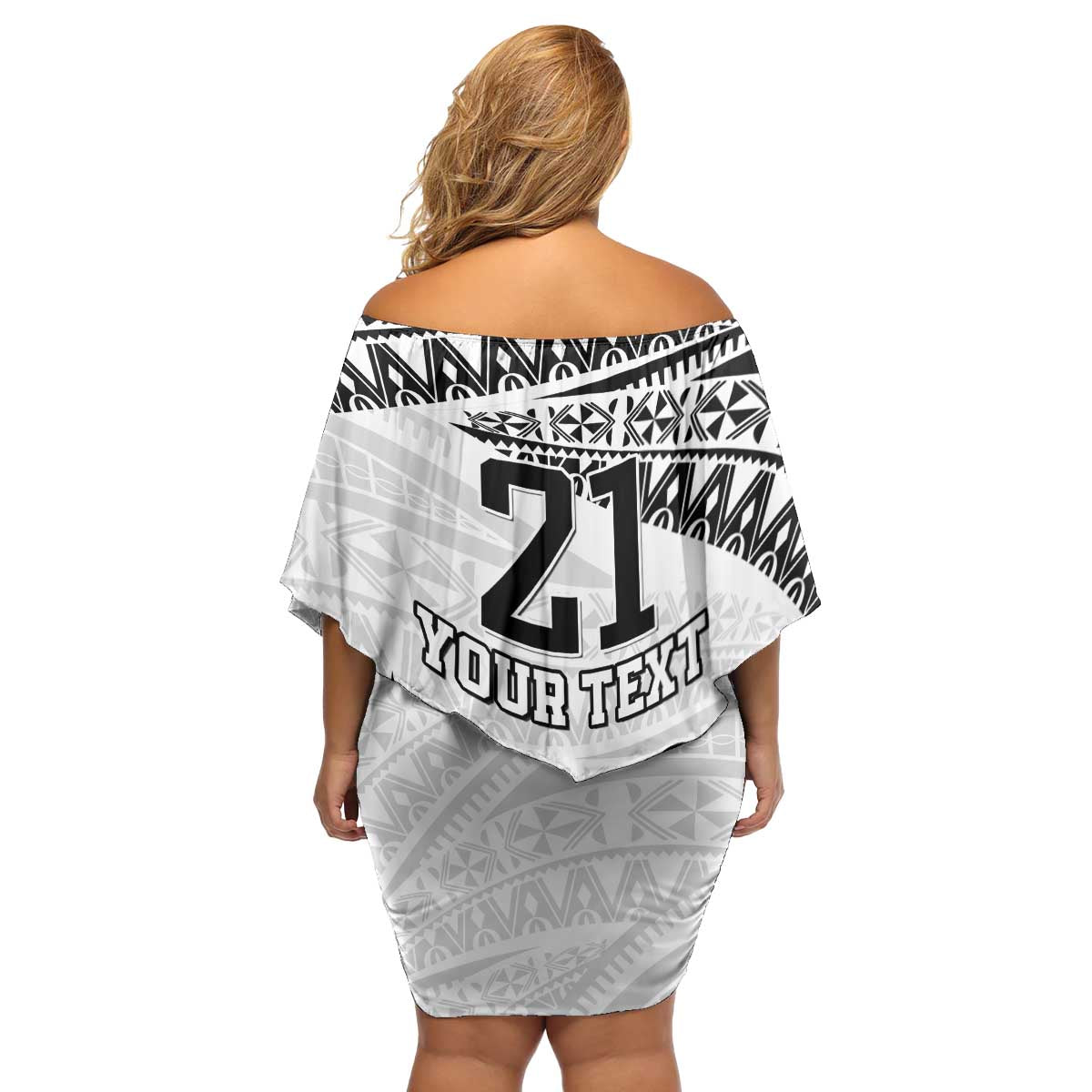 Custom Fiji Rugby Pacific Family Matching Off Shoulder Short Dress and Hawaiian Shirt Polynesian Palm Tattoo LT9 - Polynesian Pride