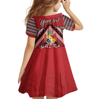 Personalised Tonga Rugby Pacific Family Matching Off The Shoulder Long Sleeve Dress and Hawaiian Shirt Ikale Tahi Sipi Tau LT9 - Polynesian Pride