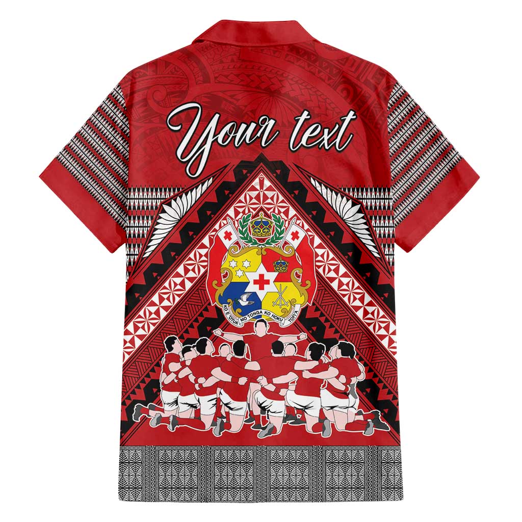 Personalised Tonga Rugby Pacific Family Matching Off Shoulder Maxi Dress and Hawaiian Shirt Ikale Tahi Sipi Tau LT9 - Polynesian Pride
