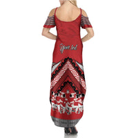 Personalised Tonga Rugby Pacific Family Matching Summer Maxi Dress and Hawaiian Shirt Ikale Tahi Sipi Tau LT9 - Polynesian Pride