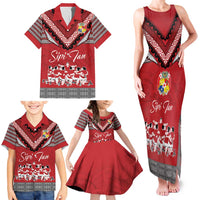 Personalised Tonga Rugby Pacific Family Matching Tank Maxi Dress and Hawaiian Shirt Ikale Tahi Sipi Tau LT9 - Polynesian Pride