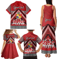 Personalised Tonga Rugby Pacific Family Matching Tank Maxi Dress and Hawaiian Shirt Ikale Tahi Sipi Tau LT9 - Polynesian Pride