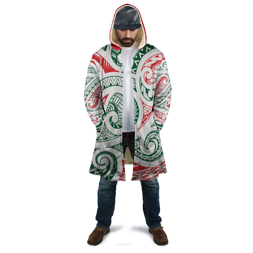 New Zealand Kowhaiwhai Christmas Cloak Traditional Maori Koru Pattern - Polynesian Pride