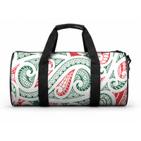 New Zealand Kowhaiwhai Christmas Duffle Bag Traditional Maori Koru Pattern LT9 One size White - Polynesian Pride