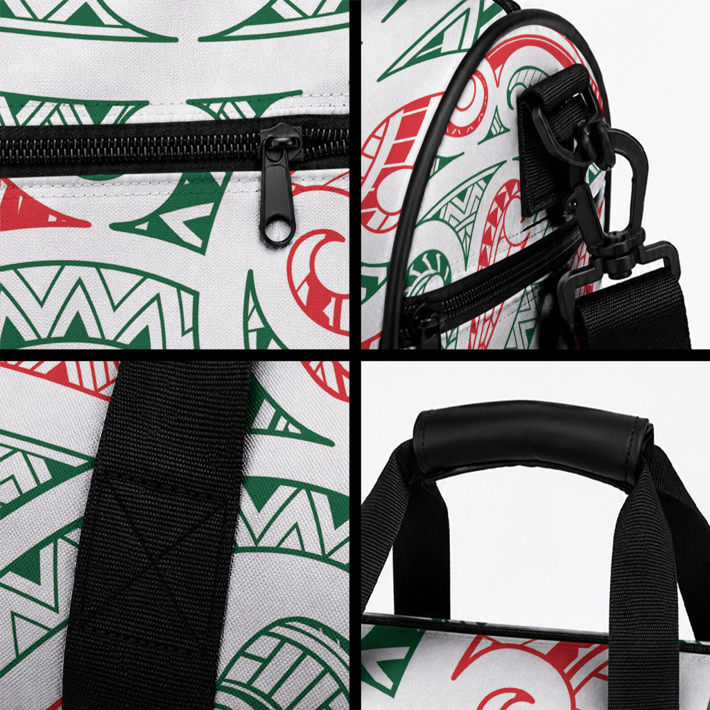 New Zealand Kowhaiwhai Christmas Duffle Bag Traditional Maori Koru Pattern LT9 - Polynesian Pride