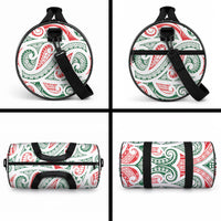 New Zealand Kowhaiwhai Christmas Duffle Bag Traditional Maori Koru Pattern LT9 - Polynesian Pride