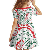 New Zealand Kowhaiwhai Christmas Family Matching Off Shoulder Maxi Dress and Hawaiian Shirt Traditional Maori Koru Pattern LT9 - Polynesian Pride