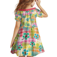 Hawaiian Palaka Family Matching Mermaid Dress and Hawaiian Shirt Hibiscus Palm Leaf Pattern - Polynesian Pride