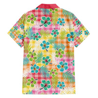 Hawaiian Palaka Family Matching Off Shoulder Maxi Dress and Hawaiian Shirt Hibiscus Palm Leaf Pattern - Polynesian Pride