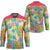 Hawaiian Palaka Hockey Jersey Hibiscus Palm Leaf Pattern - Polynesian Pride