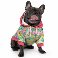 Hawaiian Palaka Pet Hoodie Hibiscus Palm Leaf Pattern LT9 - Polynesian Pride