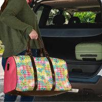 Hawaiian Palaka Travel Bag Hibiscus Palm Leaf Pattern - Polynesian Pride