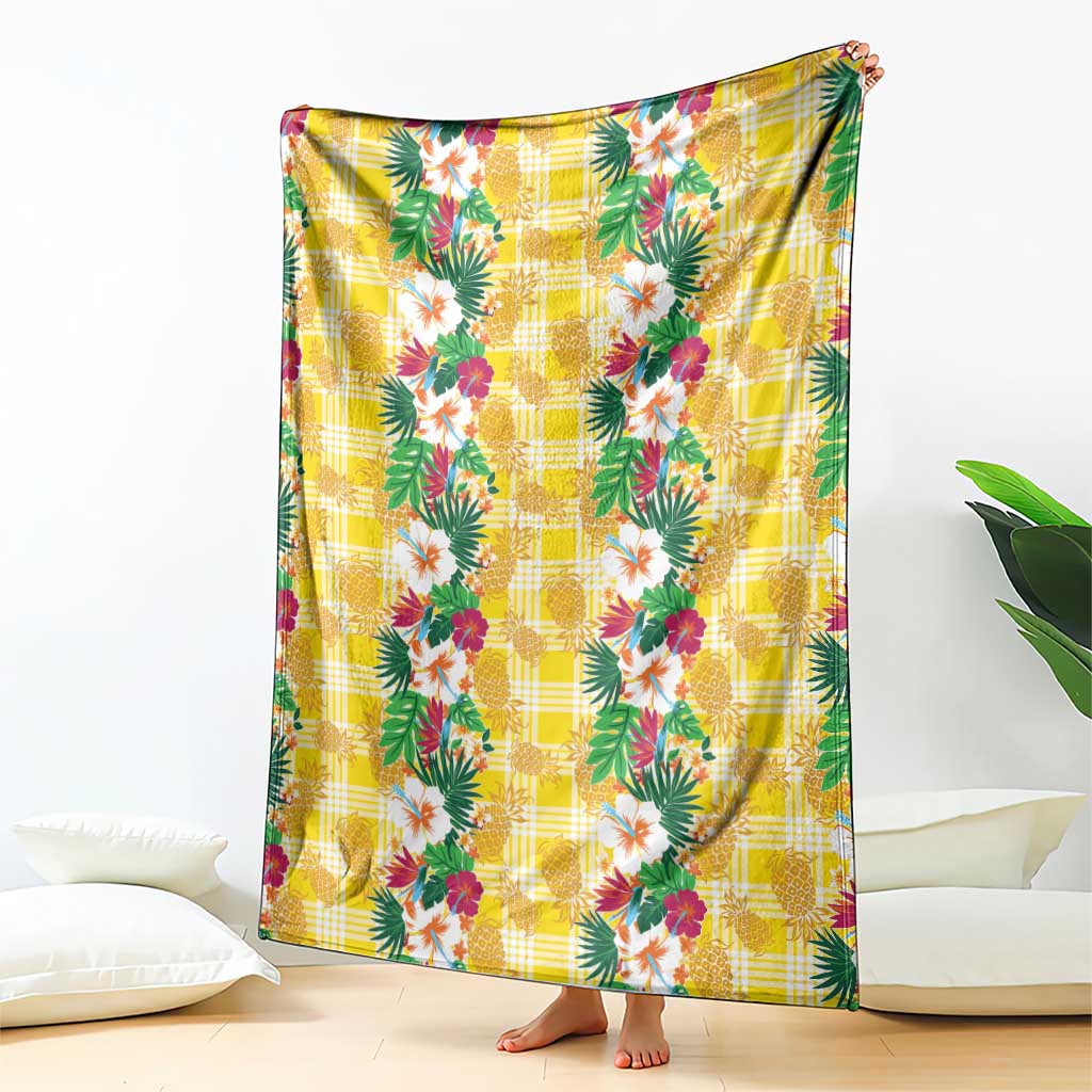 Hawaiian Palaka Blanket Hibiscus Pineapple Lei - Polynesian Pride