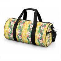 Hawaiian Palaka Duffle Bag Hibiscus Pineapple Lei LT9 - Polynesian Pride