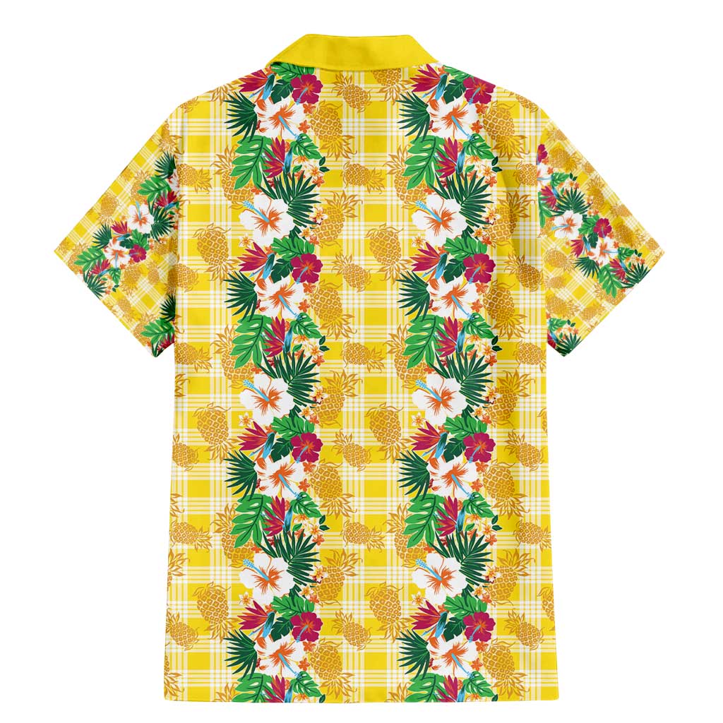 Hawaiian Palaka Family Matching Mermaid Dress and Hawaiian Shirt Hibiscus Pineapple Lei LT9 - Polynesian Pride