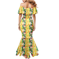 Hawaiian Palaka Family Matching Mermaid Dress and Hawaiian Shirt Hibiscus Pineapple Lei LT9 - Polynesian Pride