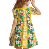 Hawaiian Palaka Family Matching Tank Maxi Dress and Hawaiian Shirt Hibiscus Pineapple Lei LT9 - Polynesian Pride