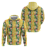 Hawaiian Palaka Hoodie Hibiscus Pineapple Lei - Polynesian Pride