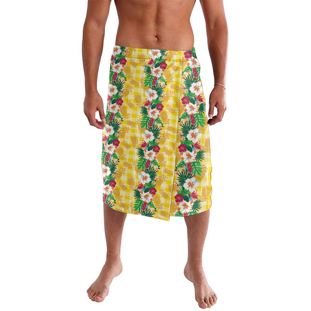 Hawaiian Palaka Lavalava Hibiscus Pineapple Lei - Polynesian Pride